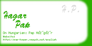 hagar pap business card